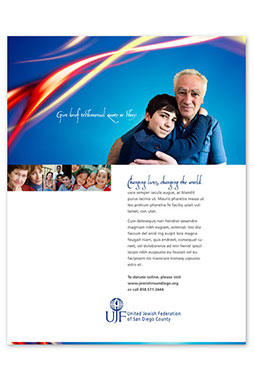 United Jewish Federation of San Diego branding advertising brochure website design