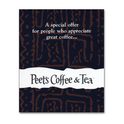 Peets Coffee & Tea branding direct mail campaign